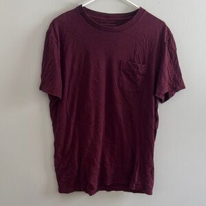 American Eagle Outfitters Deep Burgundy Short Sleeve Tee 2